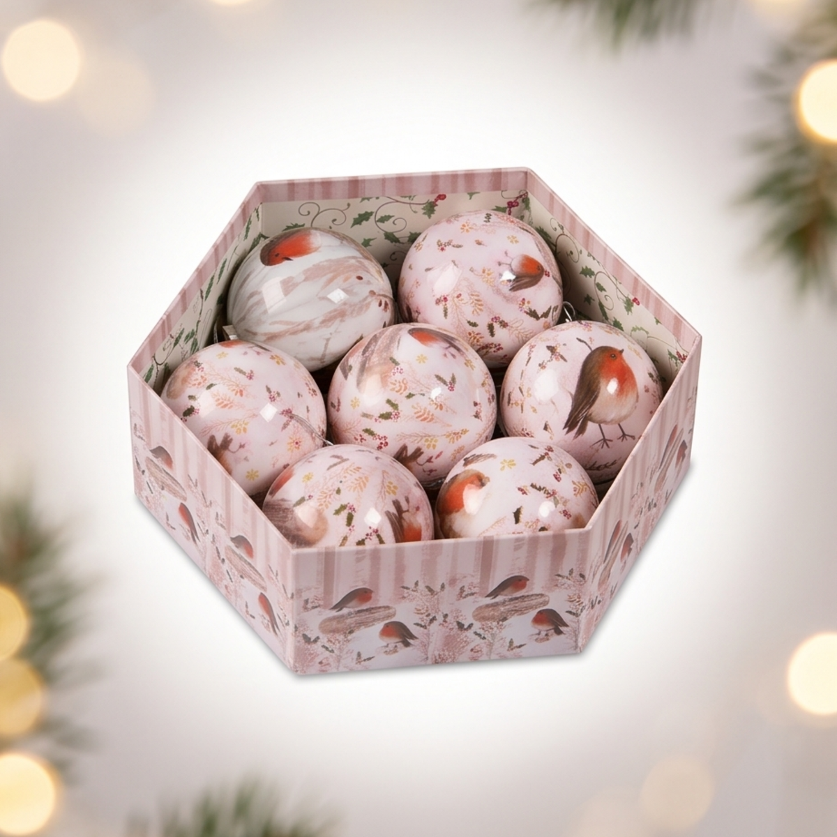 Set of 7 Christmas Baubles