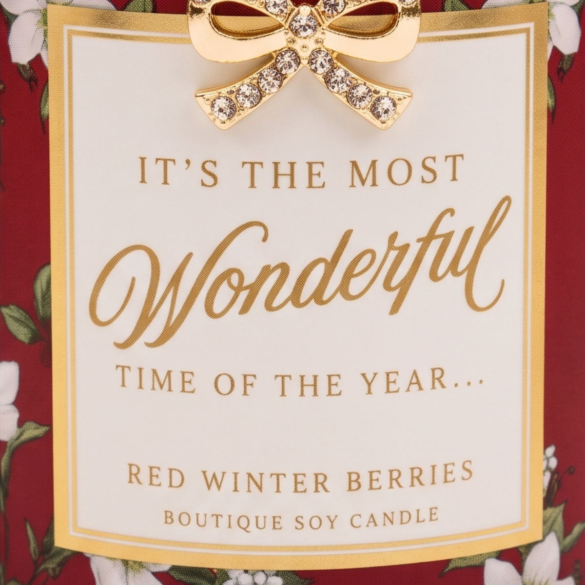 Personalised Christmas Madelaine Candle Red