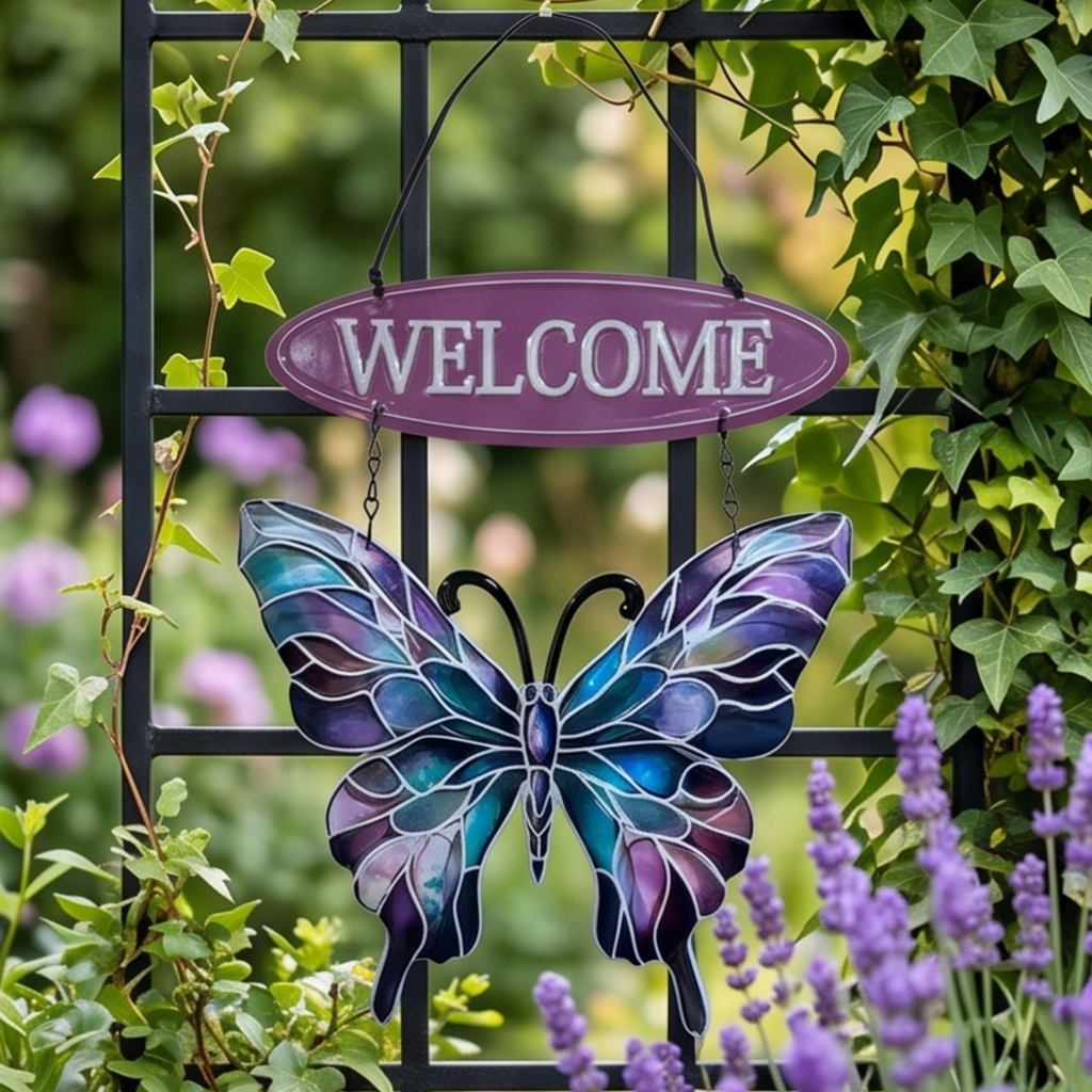 Butterfly Welcome Sign