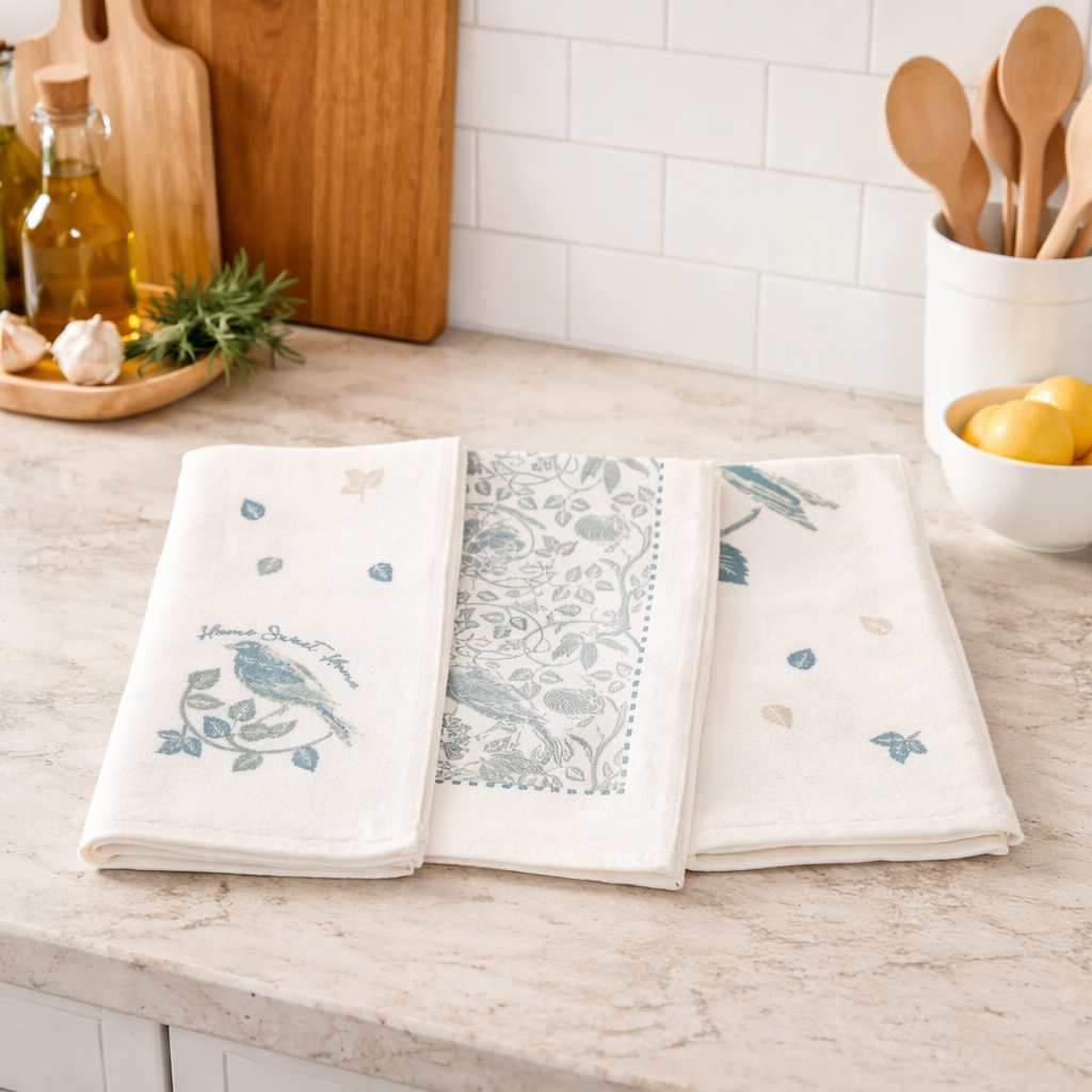 Tea Towels - Flora & Fauna    Pack of 3