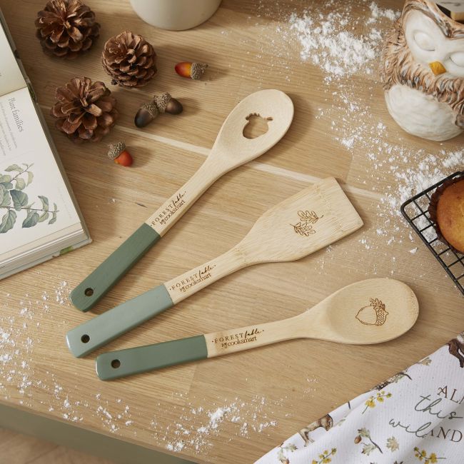 Set of 3 Bamboo Utensils - Forest Fable