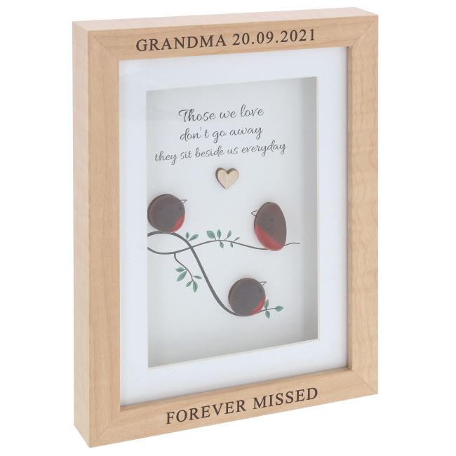 Pebble Glass Plaque - Robin Love